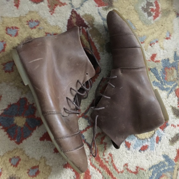 Brown Leather Ankle Boots - Picture 3 of 7